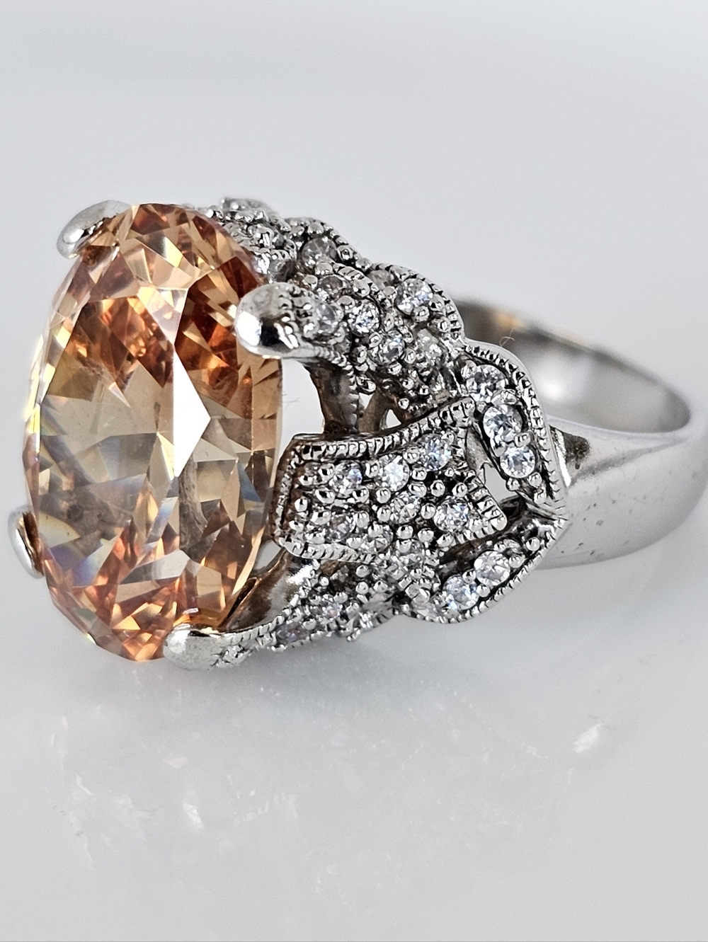Vintage Joesph Esposito CZ Ring Sterling Silver Size 8! - Picture 2 of 11